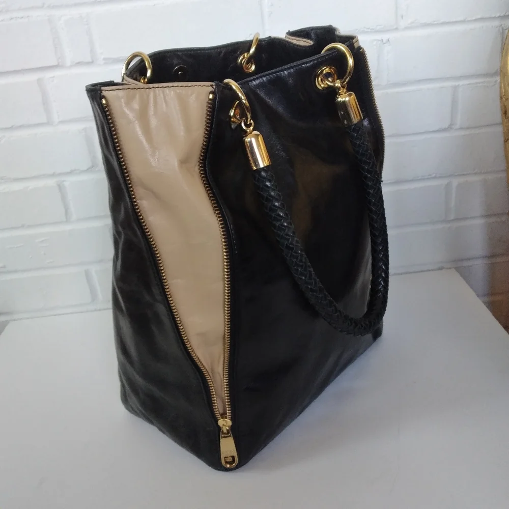 Badgley Mischka Tote black leather - Picture 2 of 7